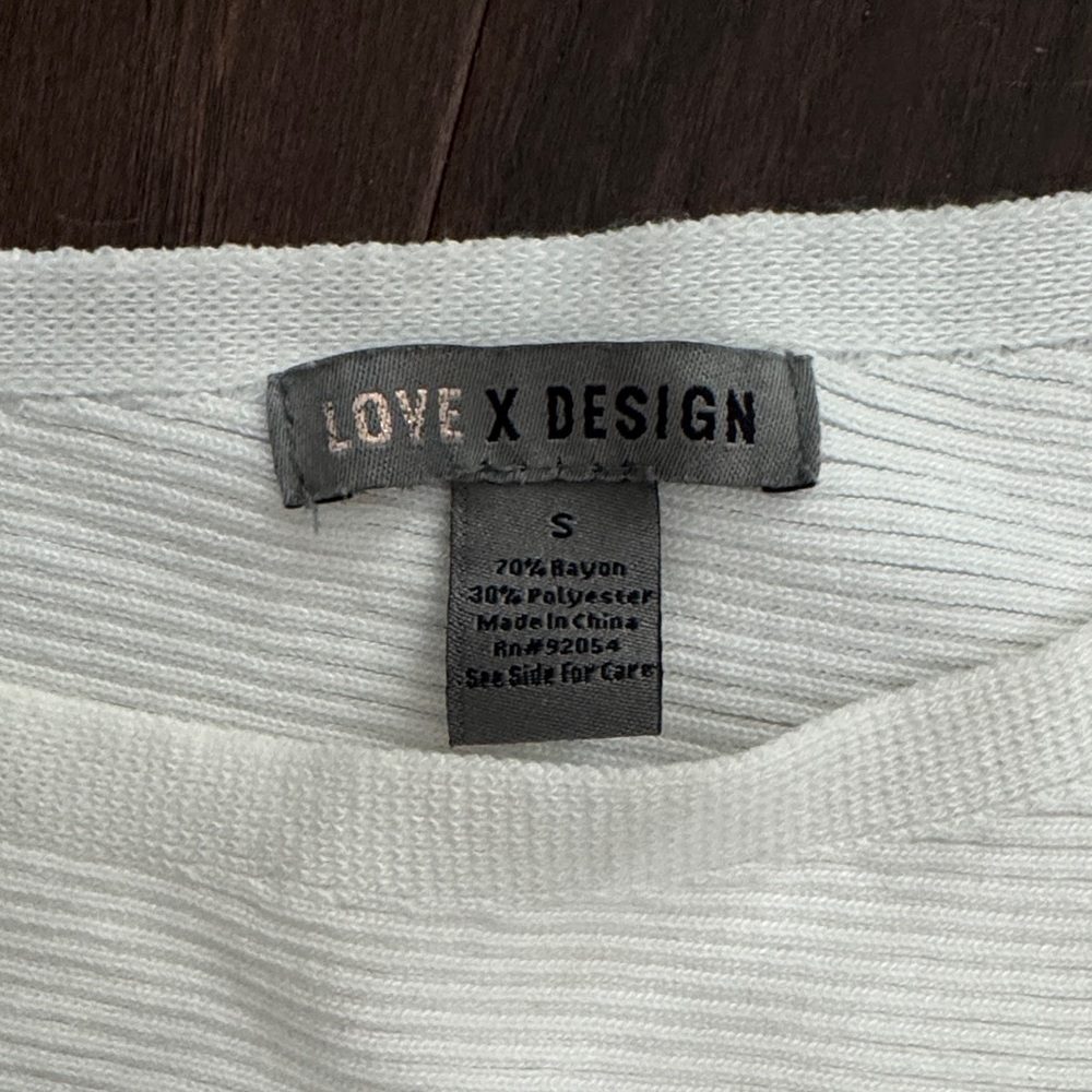 Love By Design Cream Fitted Sweater Dress - Picture 2 of 6